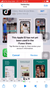 Itunes manual set up for App store download error